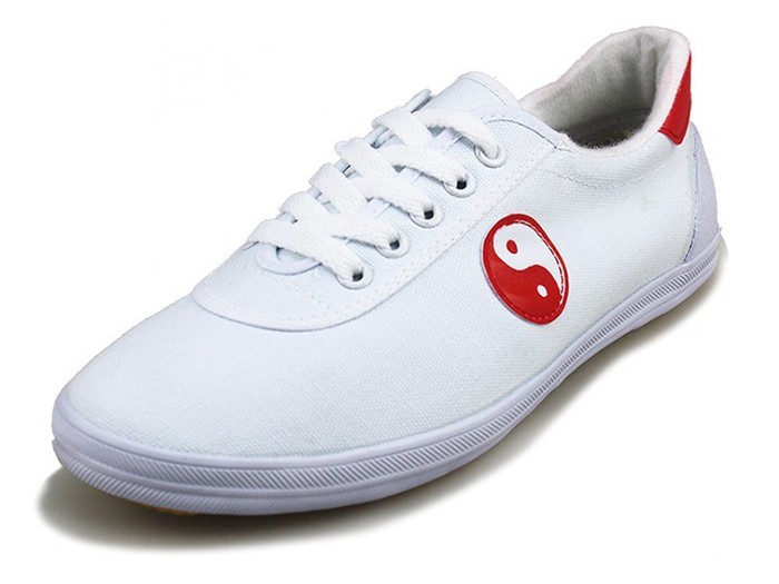 Double Star Canvas Tai Chi Shoes White Tai Chi Pattern @ ICNbuys.com